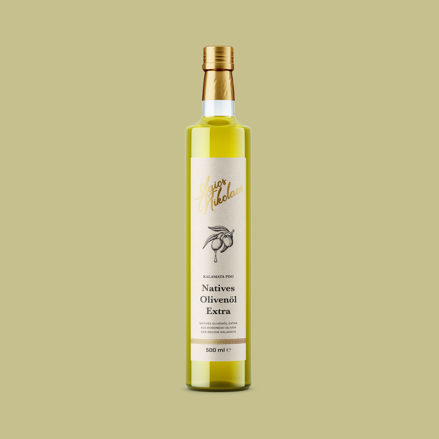 Label Design For Kalamata Extra Virgin Olive Oil