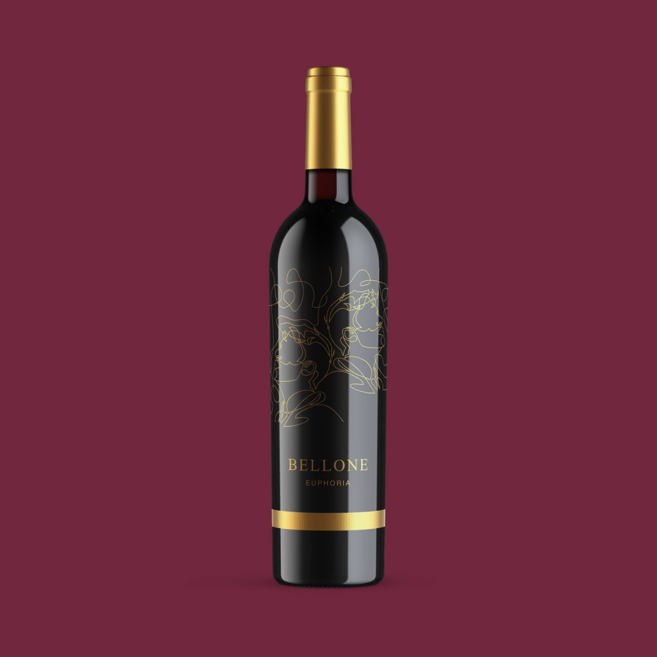 Label design italian red wine