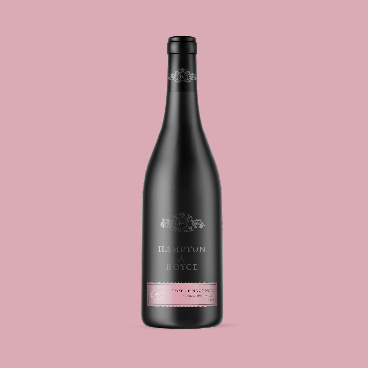 Wine label design for rose pinot noir